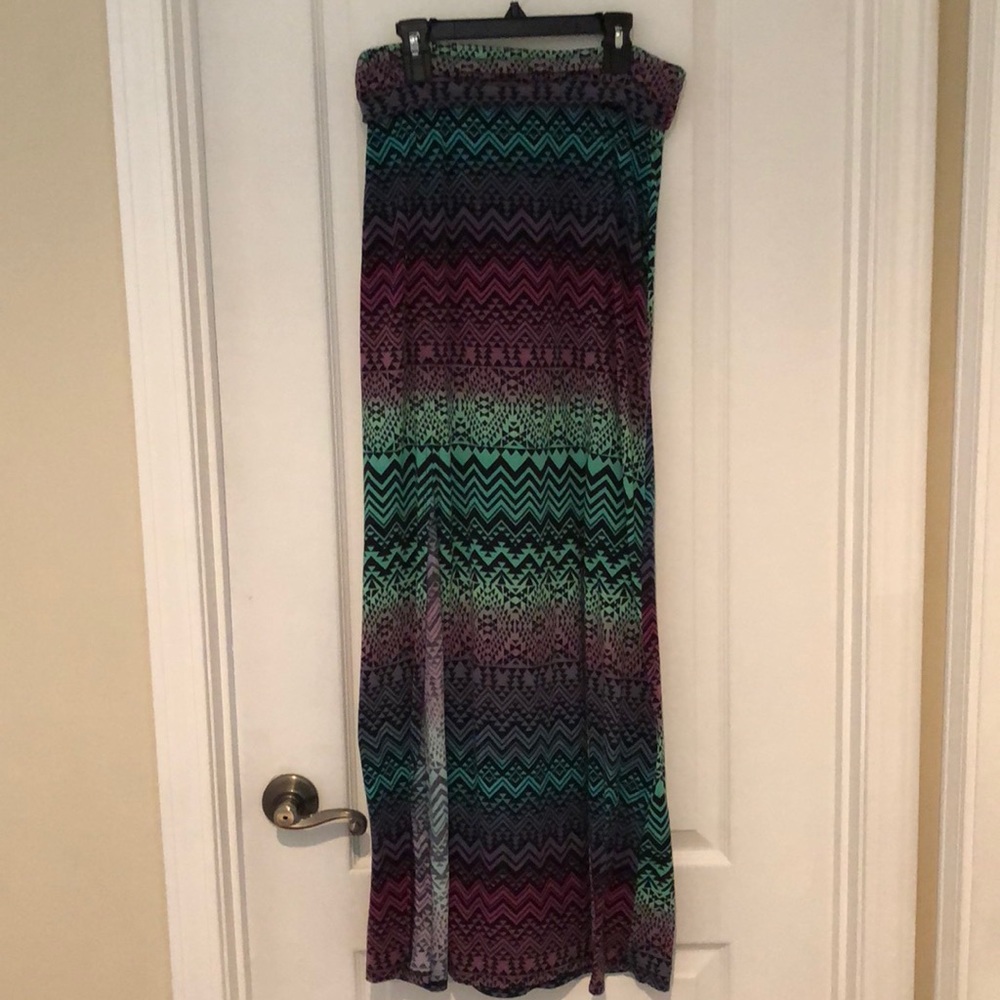 Multi colored maxi skirt